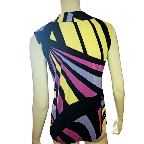 Dana Buchman Abstract Sleeveless Stretch Tank Top Blouse | Size S - Picture 3 of 10